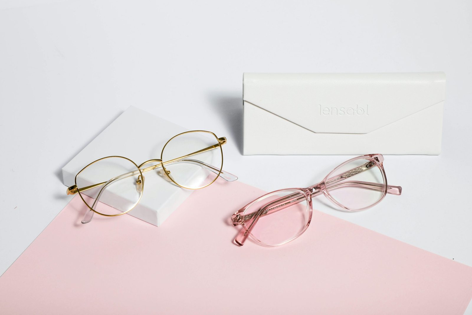 Editorial example of a dark eyeglass frame style